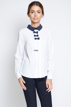 ХИТ продаж: белая блузка с бантиками Marimay